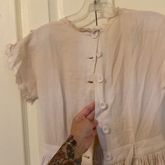 1940/1950 Vintage Cream Circle Dress - Picture 5 of 13